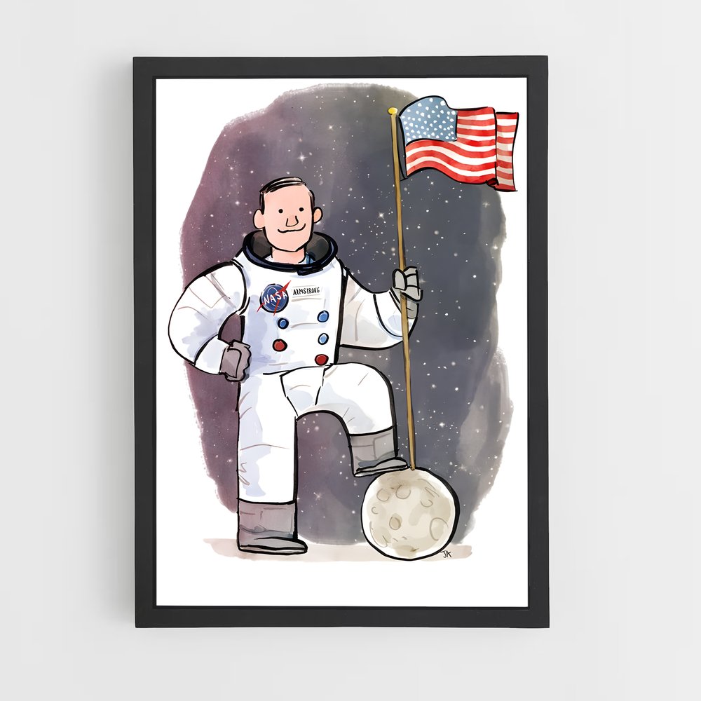 Poster Un Pas Vers L'Infini – affiche Astronautes (vue 2)